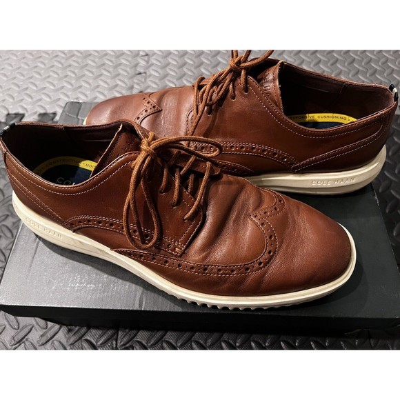 Cole Haan Grand+ Wingtip Oxford British Tan Shoes C36939 Men’s Size 10 dress main image 6